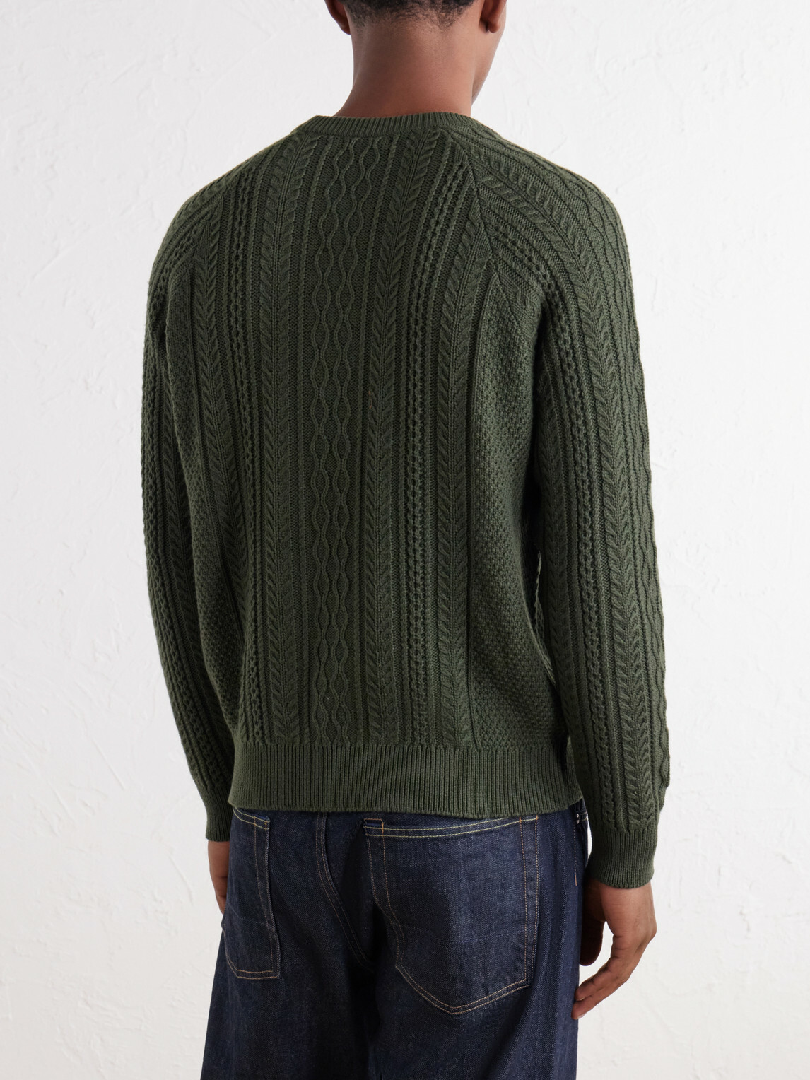 Begg & Co - Maytime Cable-Knit Cashmere-Blend Sweater - Green