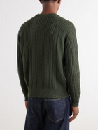 Begg & Co - Maytime Cable-Knit Cashmere-Blend Sweater - Green