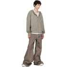Rick Owens Taupe Tower Windbreaker Hoodie