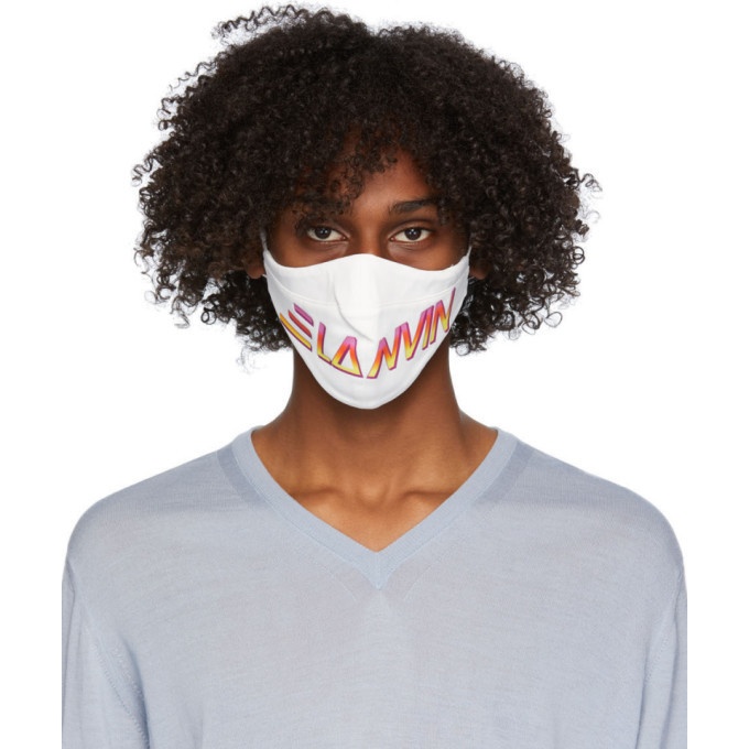 Photo: Lanvin Two-Pack Multicolor Logo Face Masks