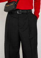 Jil Sander Pleated Wool Trousers Black
