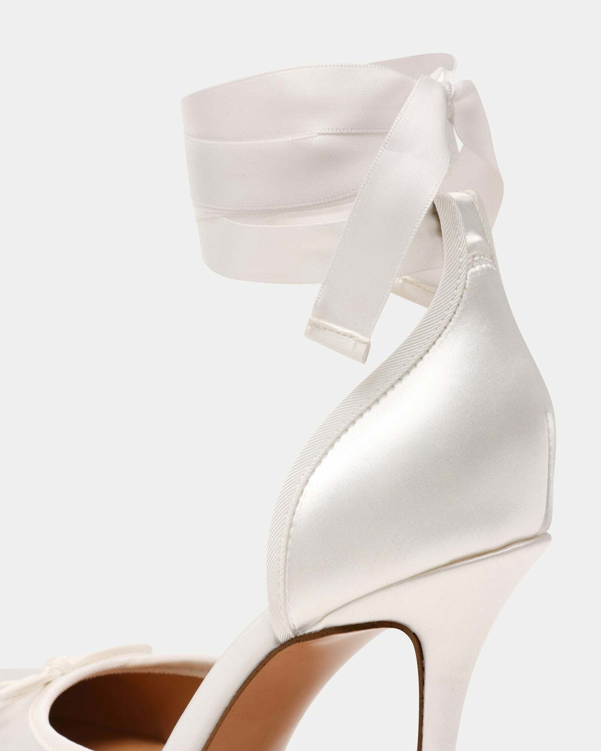 Steve Madden Larina Heels in White Satin