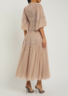 Needle & Thread Sequin-embellished Tulle Gown Light Pink