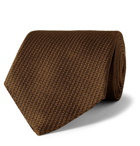 Turnbull & Asser - 9.5cm Silk-Grenadine Tie - Brown