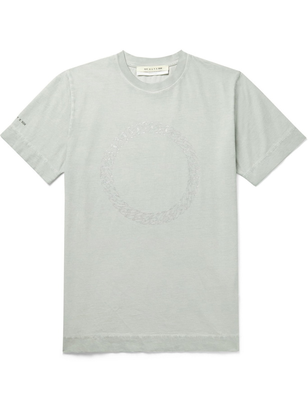 Photo: 1017 ALYX 9SM - Printed Cotton-Jersey T-Shirt - Gray - XS