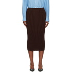 ISSEY MIYAKE Brown October Spongy-58 Midi Skirt