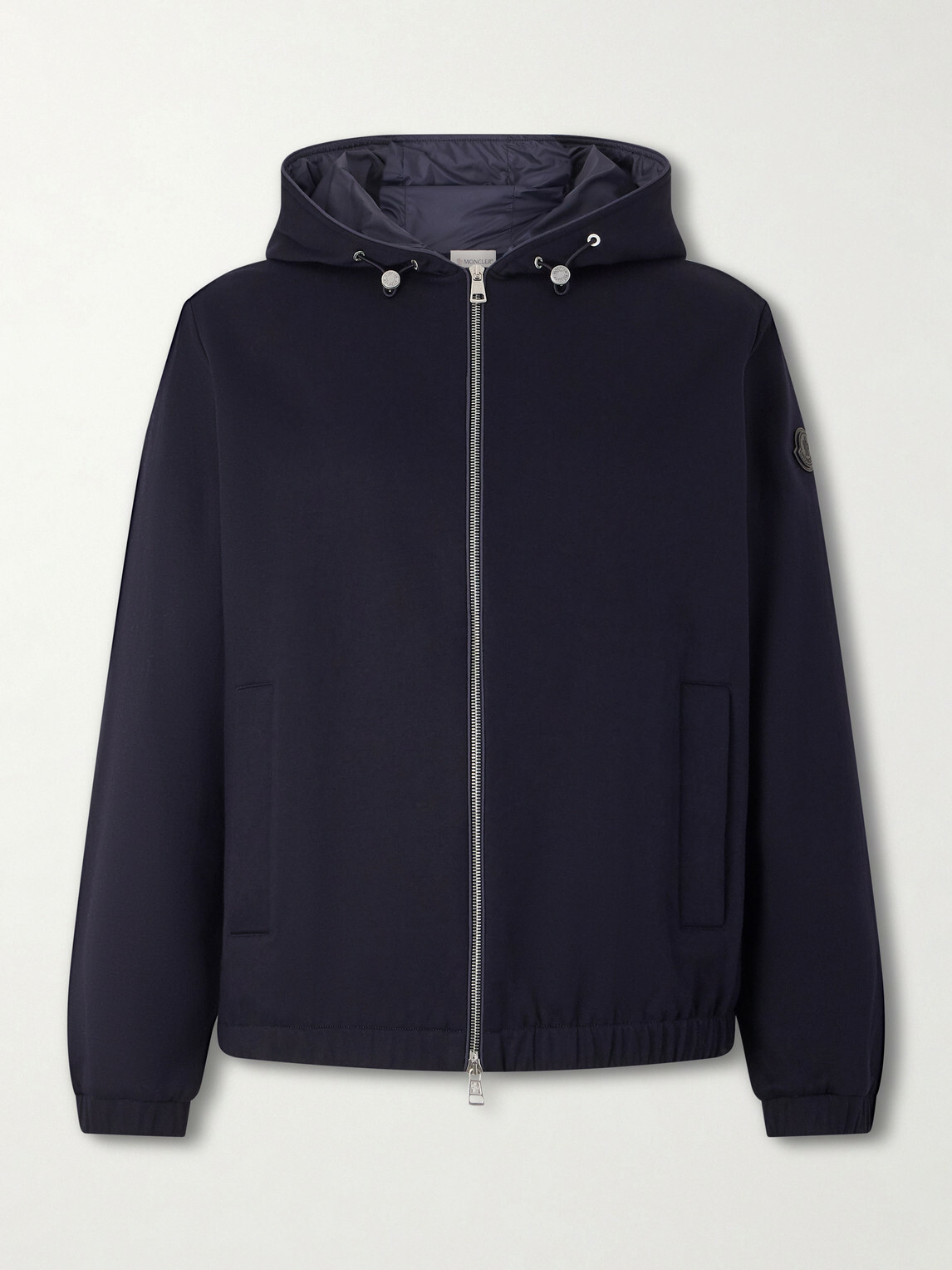 Moncler - Cotton-Blend Jersey Zip-Up Hoodie - Blue