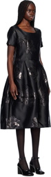 Comme des Garçons Comme des Garçons Black Jacquard Floral Pattern Midi Dress