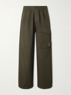 C.P. Company - Straight-Leg Logo-Appliquéd Cotton Reps Cargo Trousers - Green
