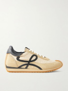 LOEWE - Flow Runner 2.0 Suede-Trimmed Shell Sneakers - Neutrals