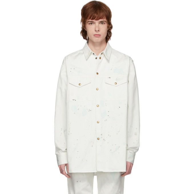 Photo: Acne Studios Off-White Painted Overshirt