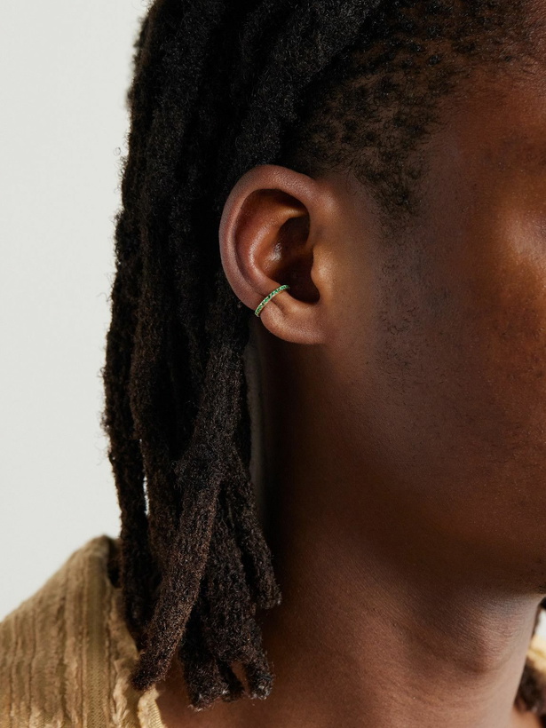 Photo: KOLOURS JEWELRY - Spectra Oval Gold Emerald Ear Cuff