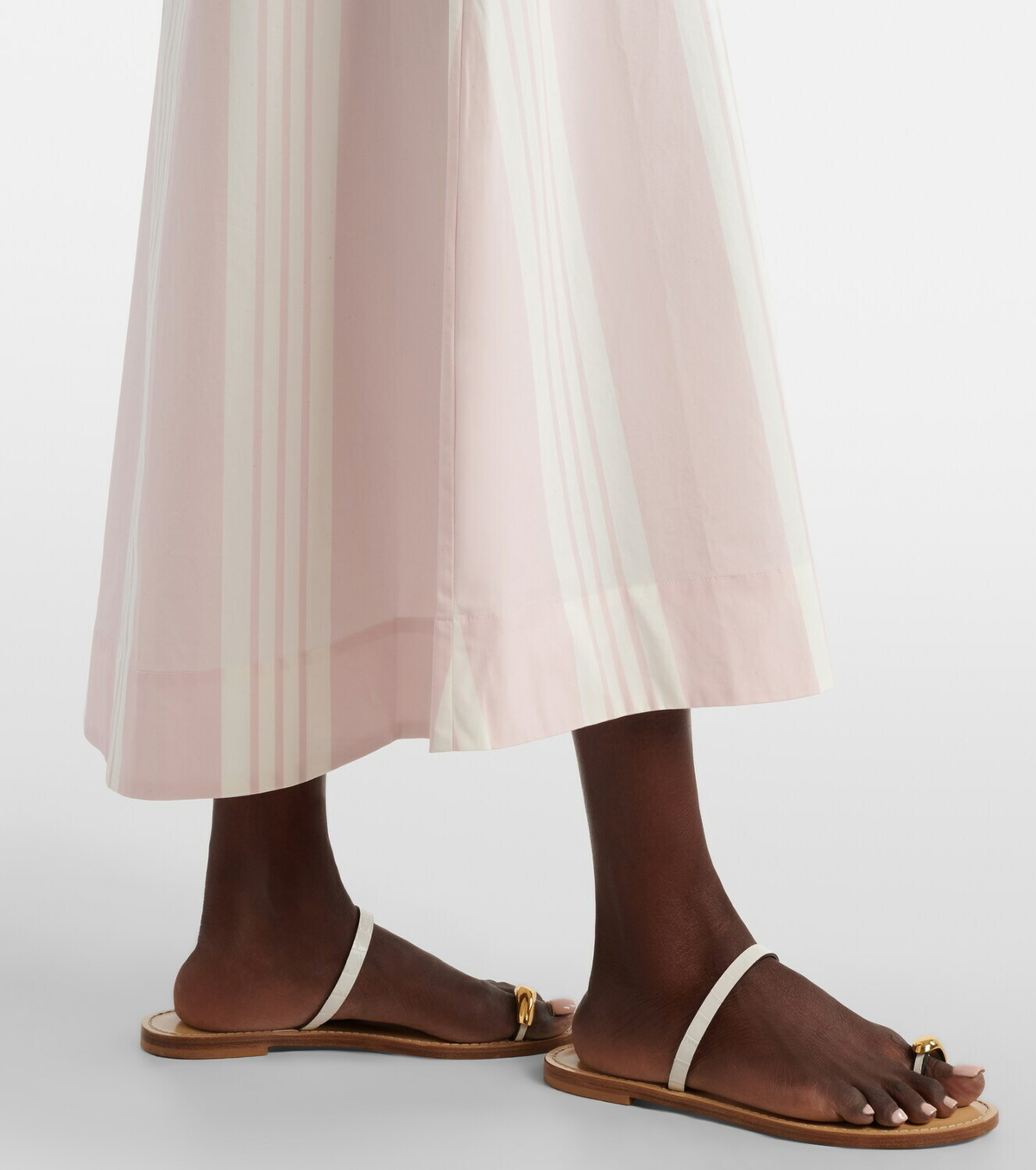 Posse Rosie striped cotton midi dress