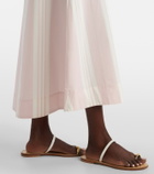 Posse Rosie striped cotton midi dress