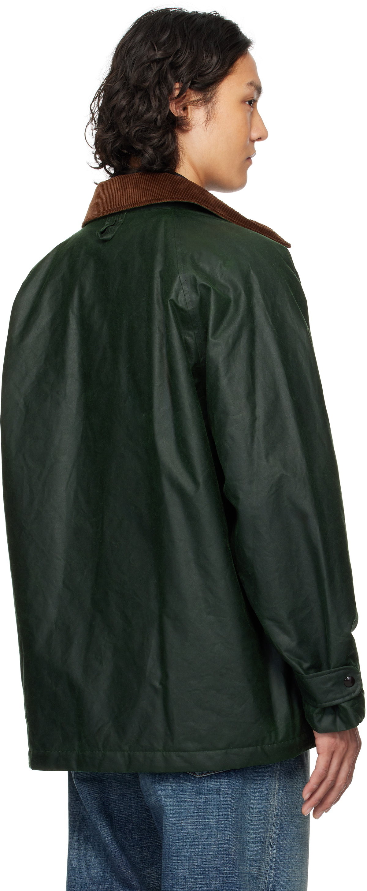 Drake's Green Waxed Coverall Jacket Drake's