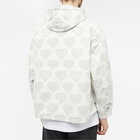 Human Made Men's Heart Zip-Up Parka Jacket in White