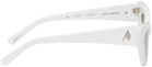 The Attico White Linda Farrow Edition Dora Sunglasses