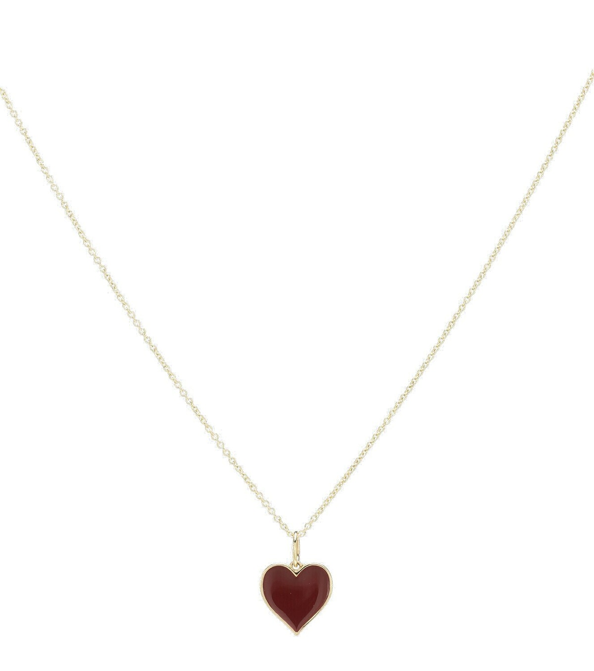 Photo: Sydney Evan Heart 14kt gold necklace with enamel