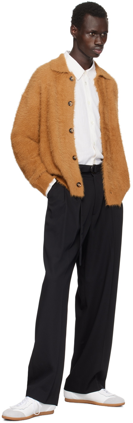 CMMN SWDN Tan Flynn Fluffy Cardigan