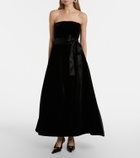 Elie Saab Belted velvet gown