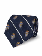 Polo Ralph Lauren - Club 9cm Embroidered Striped Silk-Twill Tie