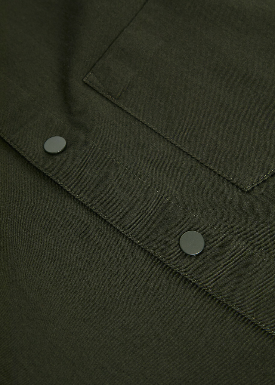 Lestrange Stretch-cotton Overshirt Khaki