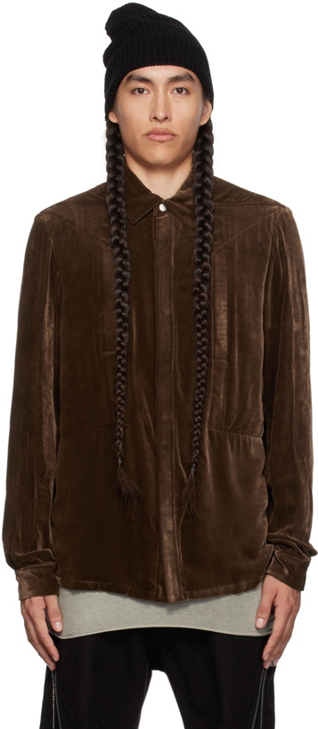 Photo: Rick Owens Brown Fogpocket Shirt