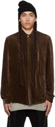 Rick Owens Brown Fogpocket Shirt