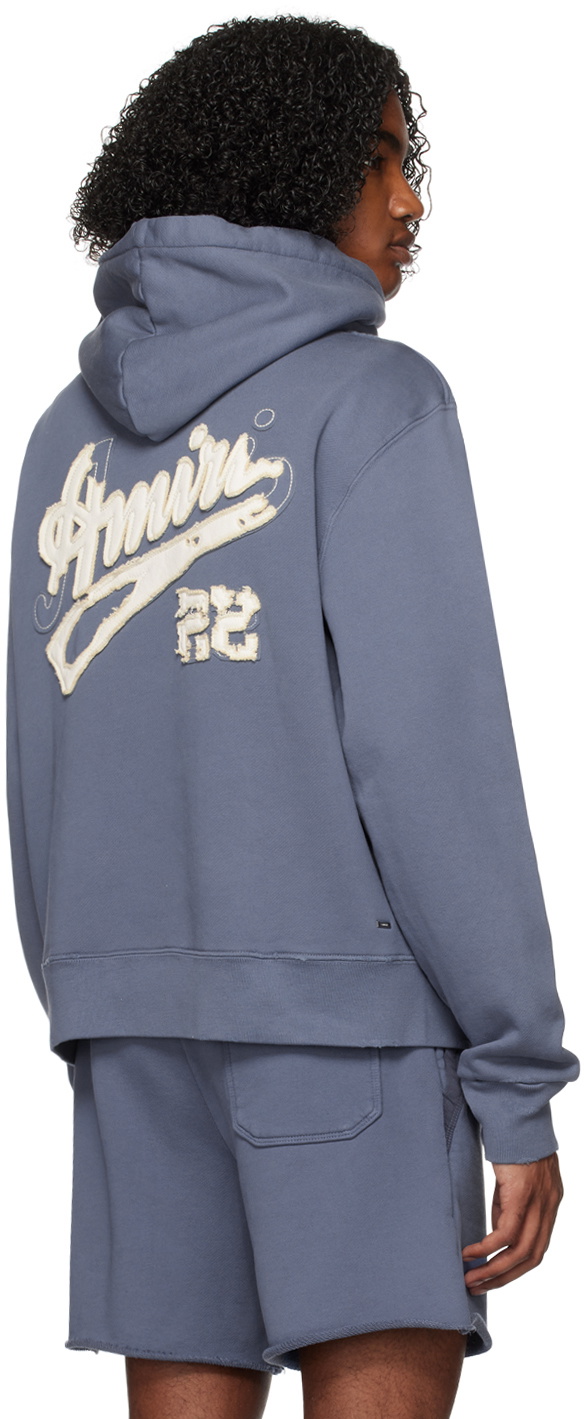 AMIRI Blue Bonded Hoodie