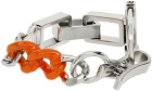 Heron Preston Silver Dip-Dyed Multichain Bracelet