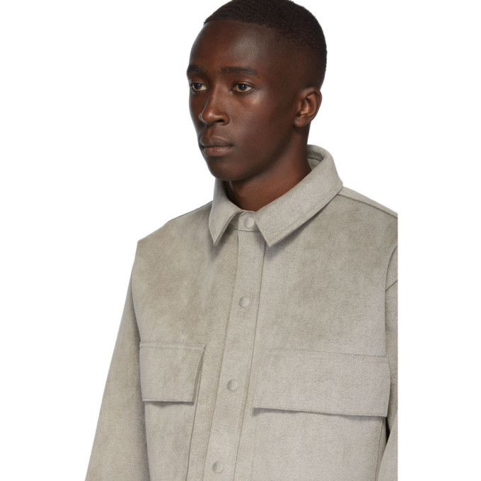 Fear of God Grey Suede Shirt Jacket