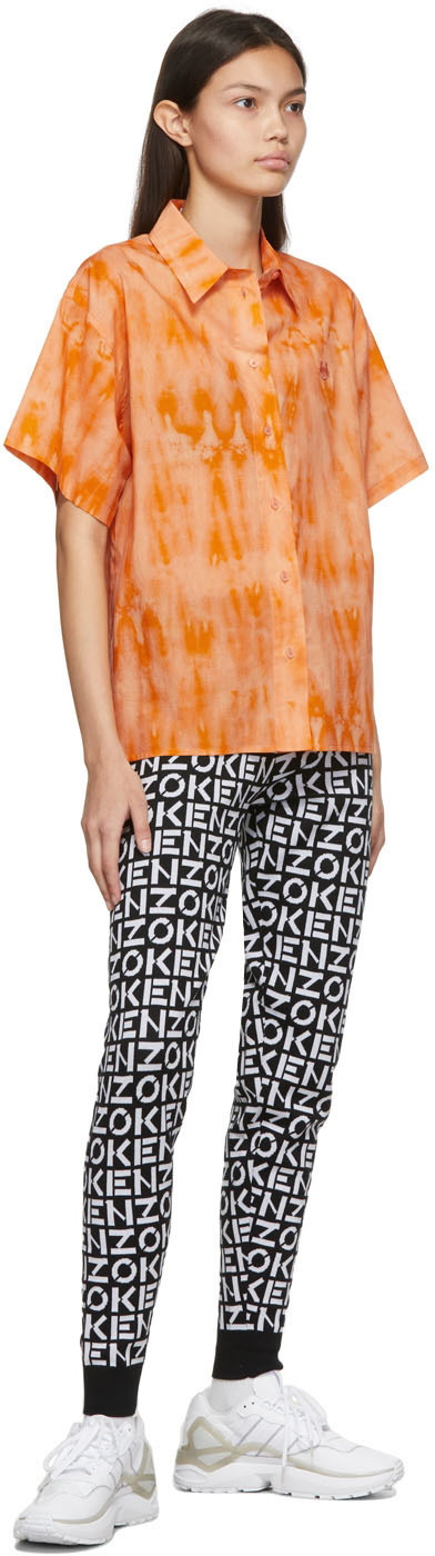 Kenzo Sport Jacquard Monogram Dress In Orange