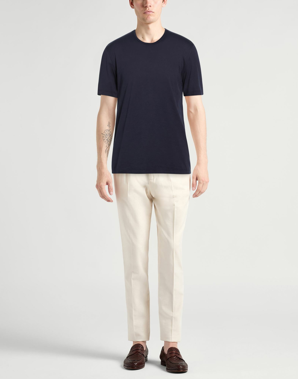 Roberto Collina Mens T-shirt in Navy