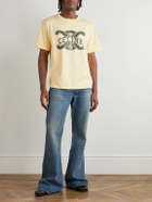 CELINE - Logo-Print Cotton-Jersey T-Shirt - Yellow
