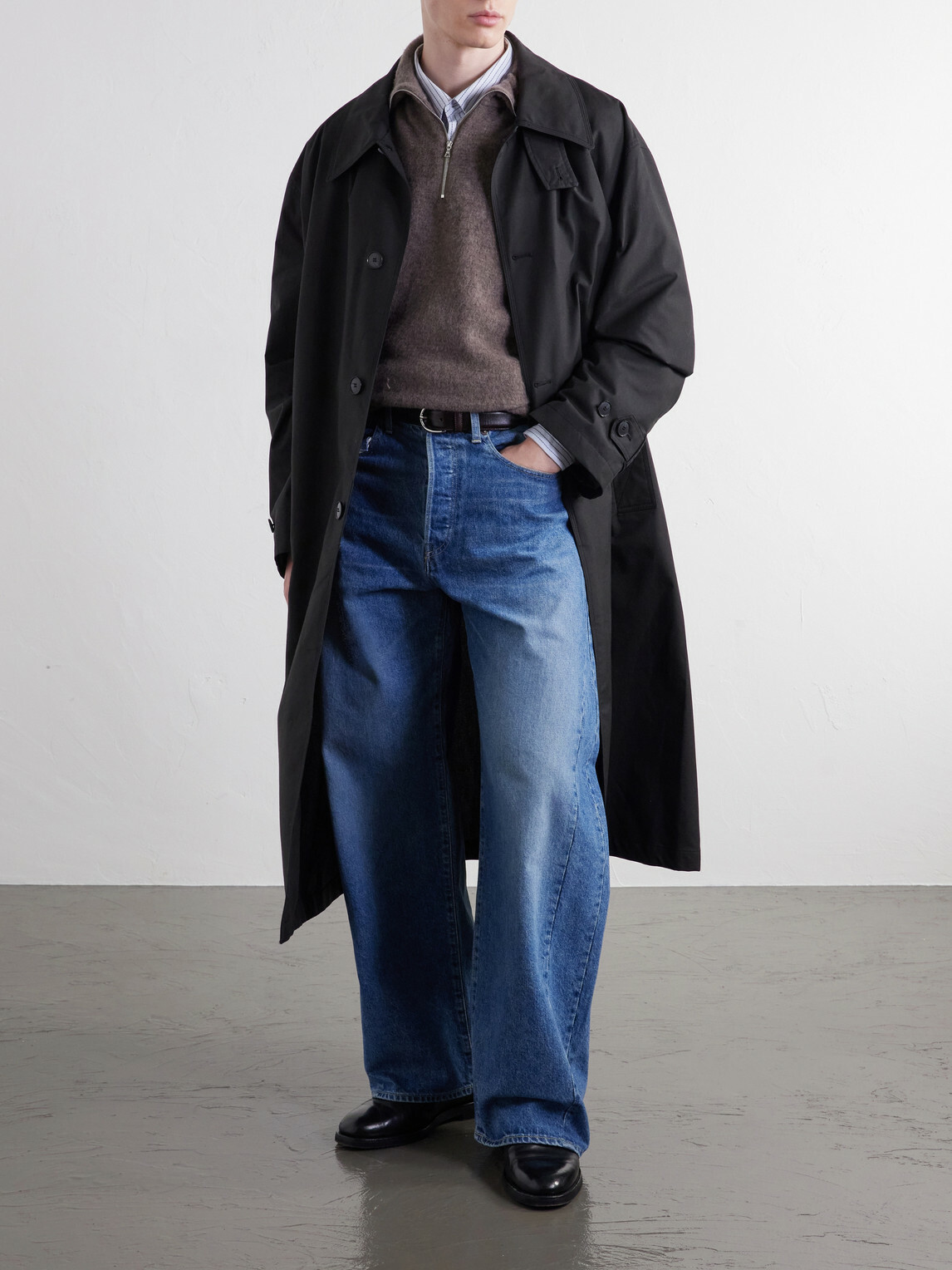 Kaptain Sunshine - Wool and Silk-Blend Fleece Zip-Up Sweater - Brown