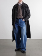 Kaptain Sunshine - Wool and Silk-Blend Fleece Zip-Up Sweater - Brown