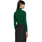 Balenciaga Green High Neck Underwire Zip Sweater