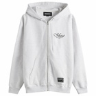 Neighborhood Men's Staple Logo Zip Hoodie in Oatmeal
