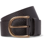 TOM FORD - 4cm Dark-Brown Full-Grain Leather Belt - Brown