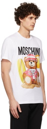 Moschino White Graphic Print T-shirt