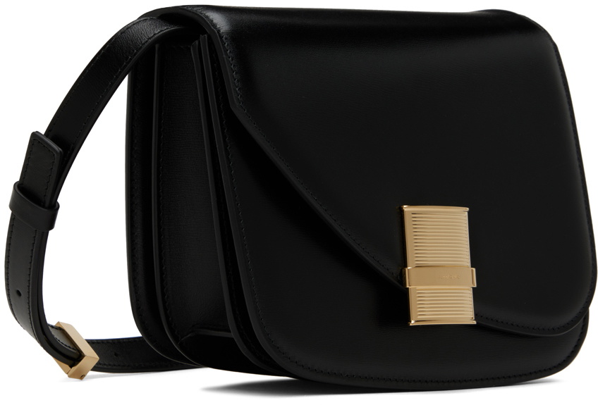 Ferragamo Black Small Fiamma Crossbody Bag