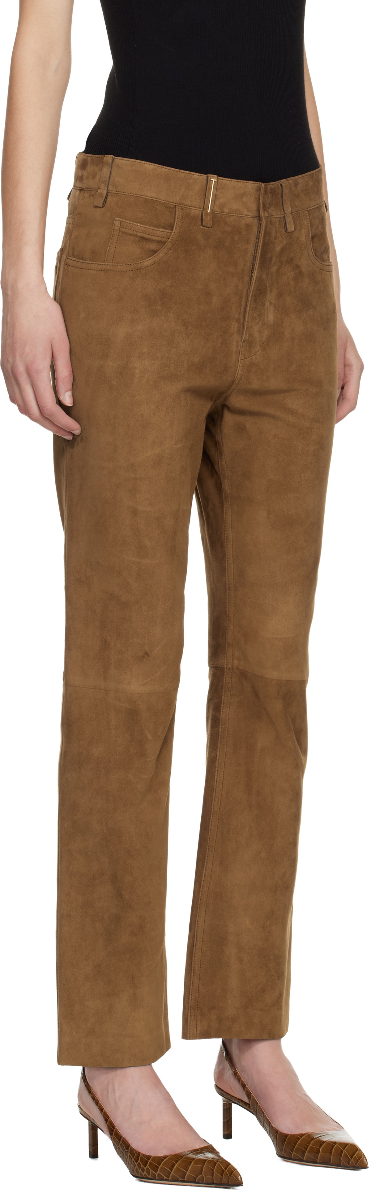 TOM FORD Tan Full Grain Lamb Suede Pants