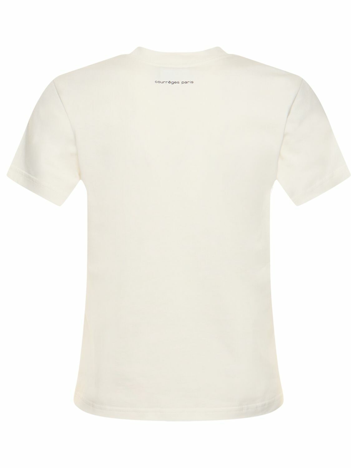 COURREGES - Logo Cotton Jersey T-shirt Courreges