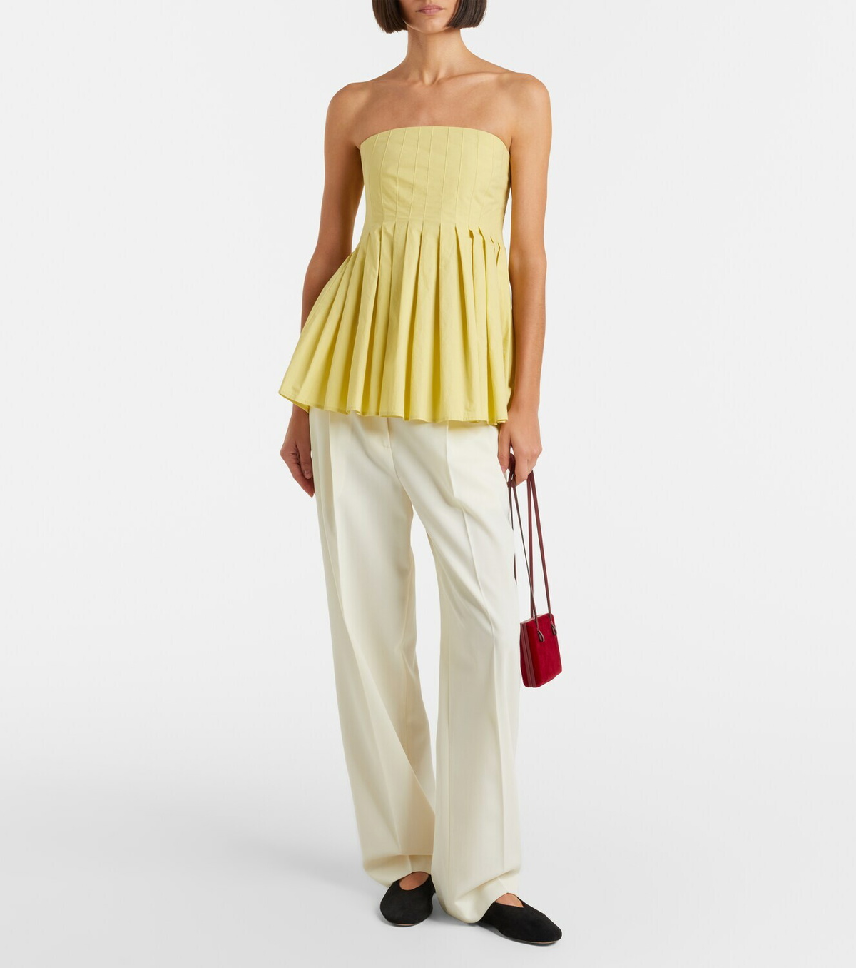 Proenza Schouler White Label Avine peplum cotton top