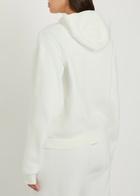 Skims Classic Hooded Cotton-blend Sweatshirt Off White