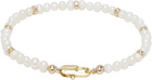 éliou SSENSE Exclusive White & Gold Lim Bracelet