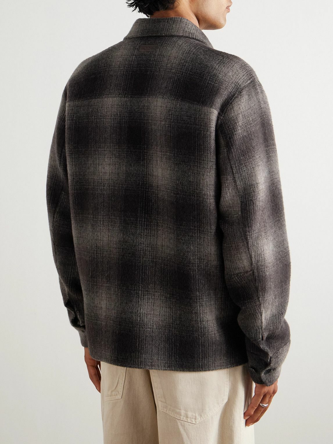 Rag & Bone - Austin Checked Wool-Blend Shirt Jacket - Brown
