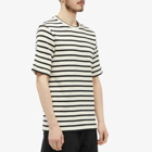 Jil Sander Men's Plus Striped Back Logo T-Shirt in Open Grey