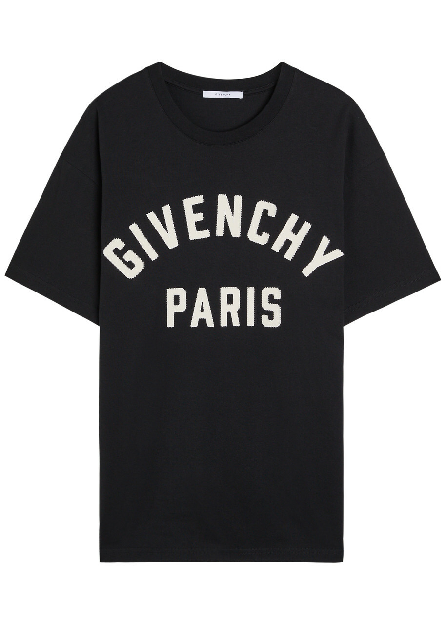 GIVENCHY - Slim-Fit Logo-Embroidered Cotton-Jersey T-Shirt - Black