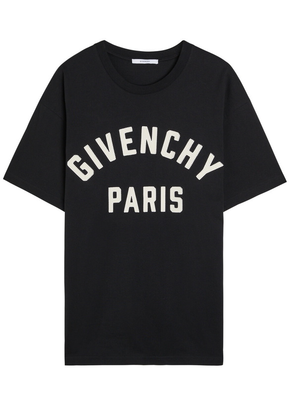 Photo: Givenchy Logo-appliquéd Cotton T-shirt Navy